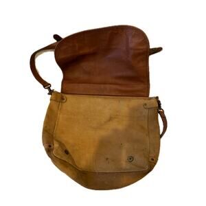 Leather Brown Files Messenger Bag